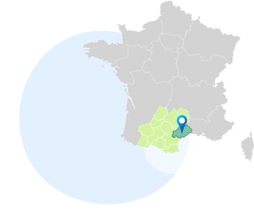 Carte de déploiement territorial de Valosera en Occitanie